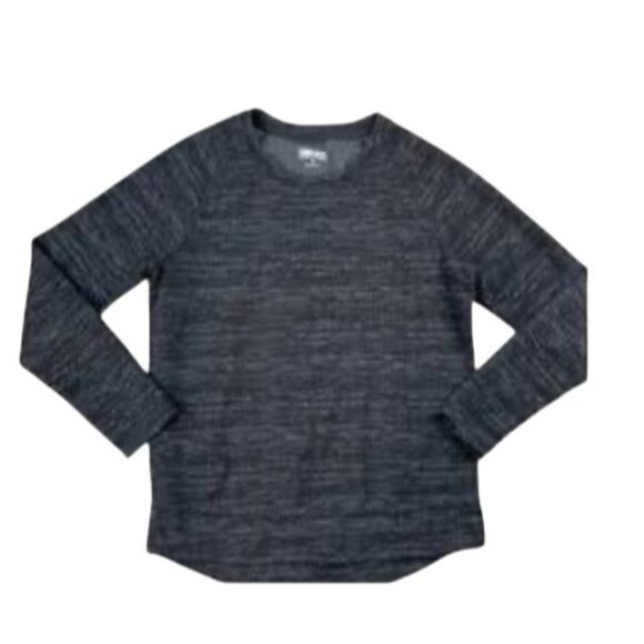 Kirkland Signature XXL Heathered Black/Gray Long Sleeve Crewneck Shirt - Picture 2 of 7